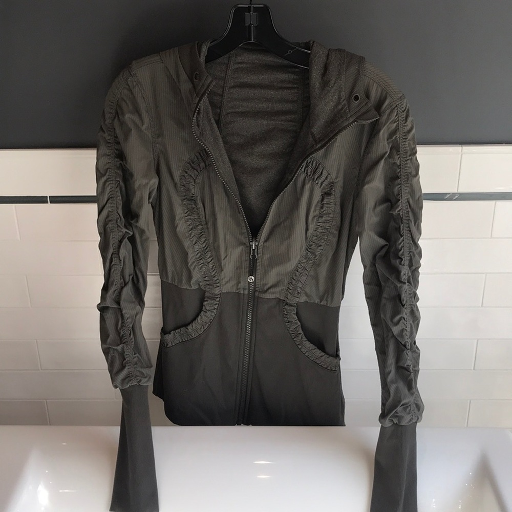 Lululemon Army Green Reversible Hooded Jacket